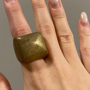 Folli Follie Antique Gold Satin Finish Ring, 54 /7